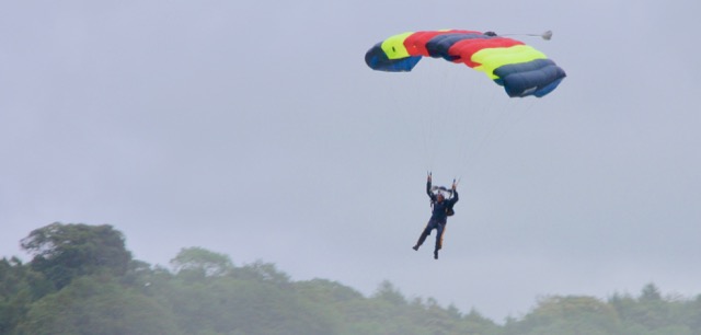 chatsworth country fair - parachutist