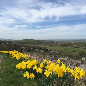 Overlooking Taddington in the spring