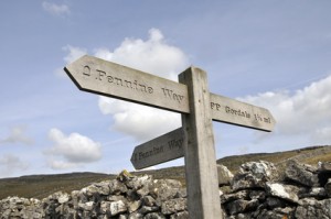 Pennine Way finger post